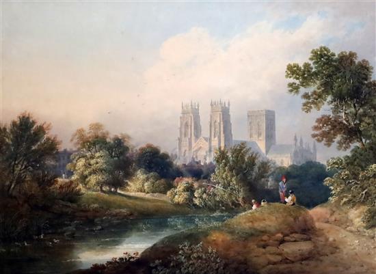 Henry Gastineau (1791-1876) York Minster 15.75 x 21.5in.